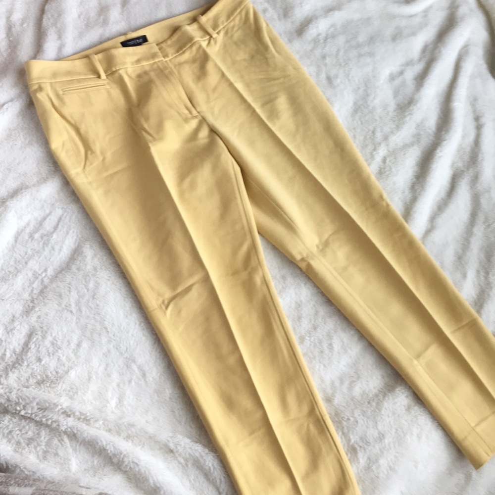 WHBM yellow slim ankle pant- 12
